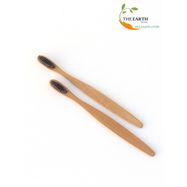 The Earth Trading Bamboo Kids Charcoal Toothbrush