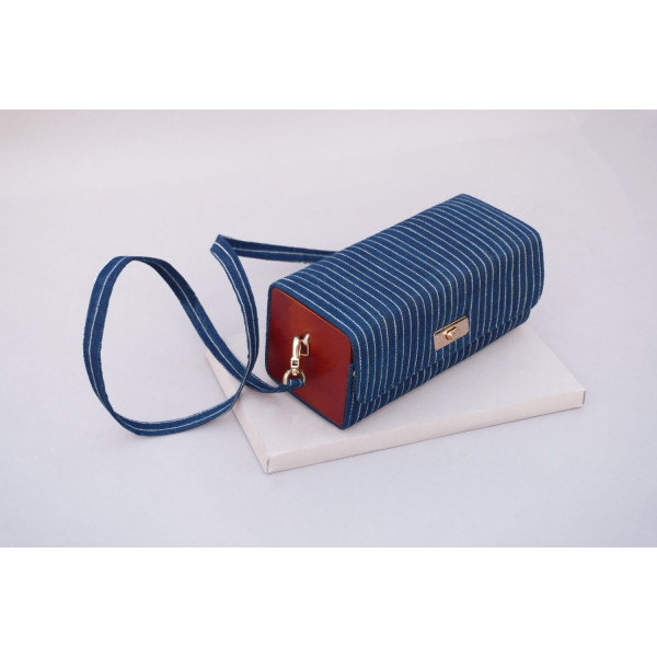 The Blue Stripe Square Shoulder bag
