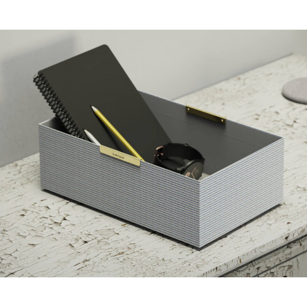The Box Organiser (Rectangle) - Blue Stripe
