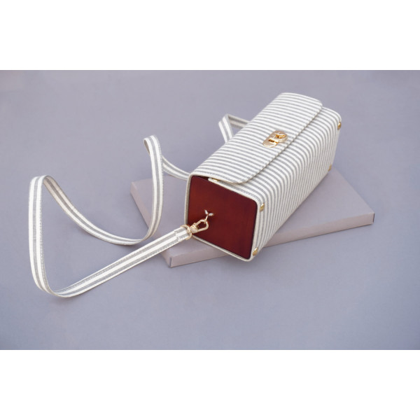 The Grey Stripe Shoulder bag