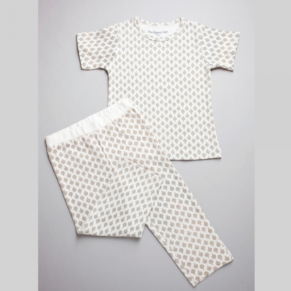 PAISLEY SET - white - Tee-shirt and pajama