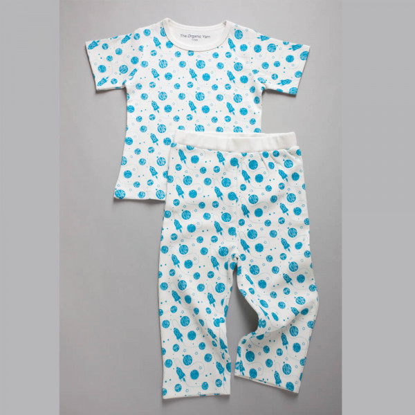 SPACE SET - white - Tee-shirt and pajama