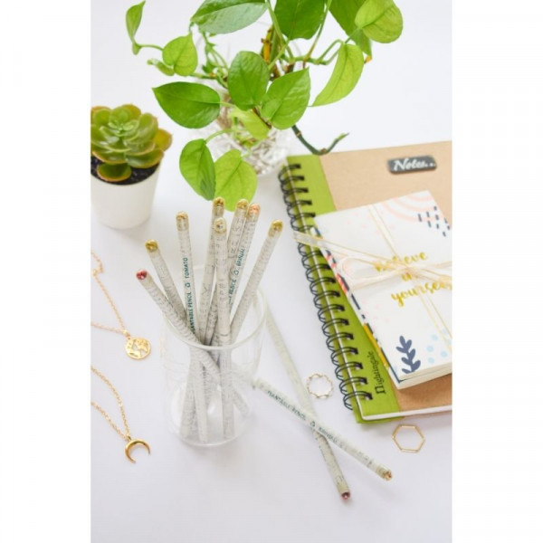 Recycled Paper Pencils with Plantable Seeds - Pack of 20 Pencils