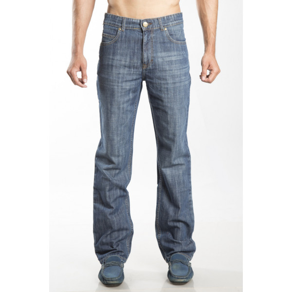 Men's Jeans - Slim Fit, Straight Leg - Wiskers Wash (Waist 36)