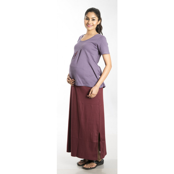 Ankle Length Maternity Skirt