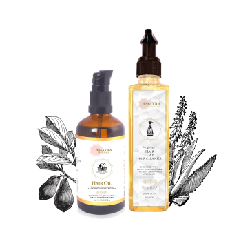 STRENGTHEN YOUR HAIR COMBO – Hair Oil Vitalizer + Sulphate Free | CAPB Free Hair Cleanser – Avocado, Bhringraj, Apple Seed, Corn protein, Grapefruit | 100ml + 200ml