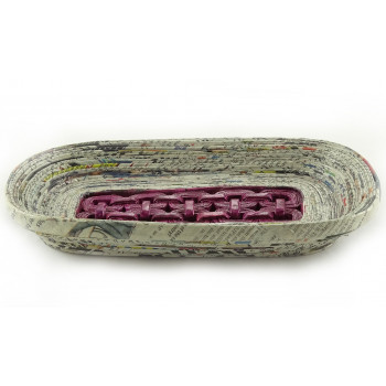 Eco-friendly Rectangle Bowl cum Serving Tray - 23 (Maroon)