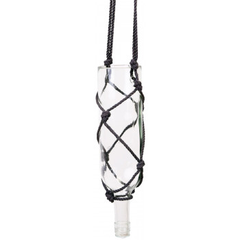 Upcycled Indoor cum Outdoor Hanging Glass Planter (Transparent)