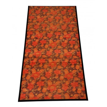 Bamboo Carpet Red Floral Digital print floor mat ( 2 x 3 ft)