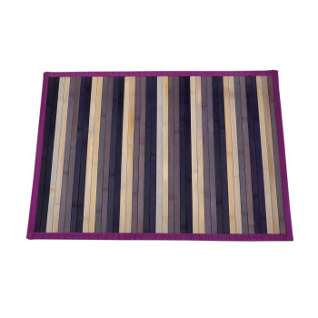 Bamboo Asan/Prayer Mat - Mauve Stripes (1.6 x 2.2 ft)