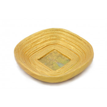 Corporate Rolled Bowl Square - 11 Cms. (Gold)