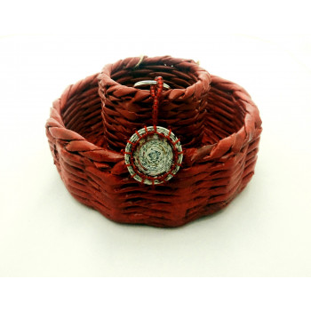 Recycled Basket, Pen Holder and Keychain - Round Astound