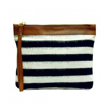 Striped Ikat Clutch