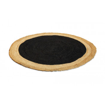 Jute Rug Round - Black 