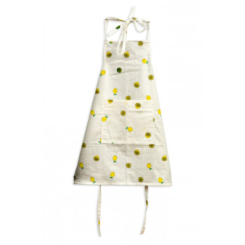 Kids Apron - White with lemon prints