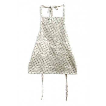 Kids Apron - White with black print all over