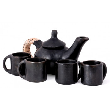 Manipur Pottery Teakettle & Stylish Cup Set
