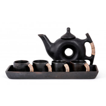 Buy Royal Wheel Manipur Pottery Tea Set | Convenient | Ecohoy