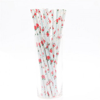 Drinking Paper Straws 6 mm - 200 pieces