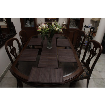 Bamboo Table Runner Dark Brown (30 X 135 cms)