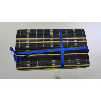 Bamboo Placemats - Black & White Check ( 30 X 45 cms)