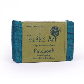 Rustic Art Organic Patchouli Soap Anti Ageing Ayurvedic