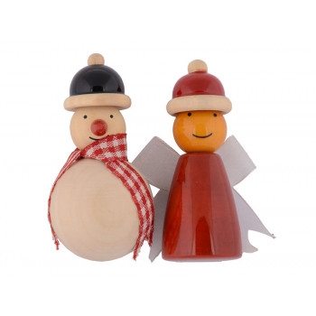 Fridge Magnet - Snowman & Fairy 