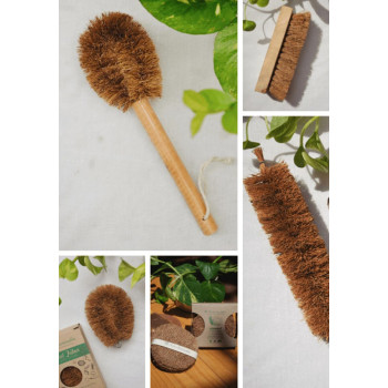 Coconut Fiber – Plastic-free Cleaning Kit (Pack of 5 Coir Brushes)