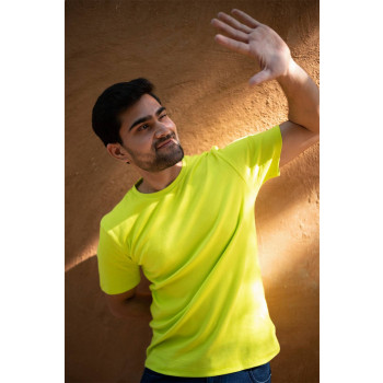 ORGANIC COTTON ROUNDNECK MENS T-SHIRT - GREEN GLOW