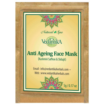 Natural Anti-ageing face mask (with saffron and shilajit) Trial Pack (5 gms)