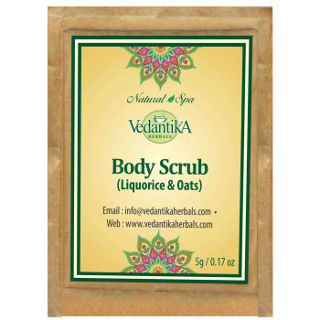 Body Scrub (Liquorice &Oats)_Trial Packs 5 gms