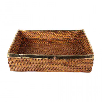Natural Cane Jewellery cum Stationary Box (Rectangle 15" x 9")