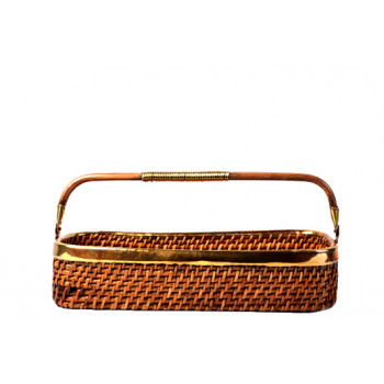 Rustic Cane Fruit cum Bread Basket ( Rectangle 11" x 4.5")