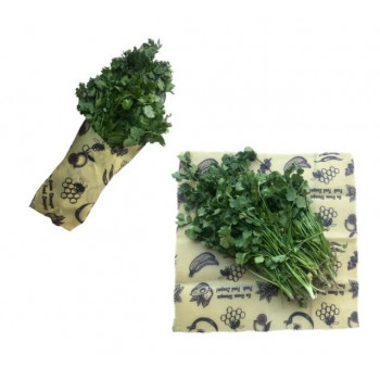 Reusable beeswax food wraps - Large leafy pack (2pc -L) - Ivory White