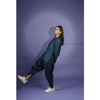 TRAVELLIN' BLUES WOMEN HEMP BLAZER & DHOTI PANTS SET