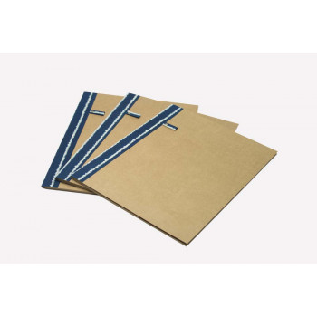 A4 File Folder- Set of 3 (Blue Single Lines)