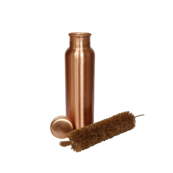 Taal Mell Plain Copper Bottle 1 Ltr Copper Purity Guarantee Certificate, Free Cotton Bag 
