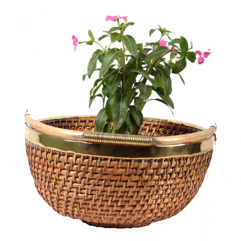 Natural Cane Planter (Round 12")