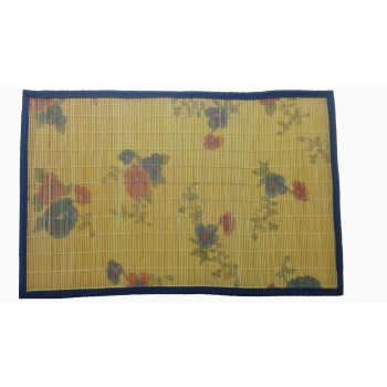 Bamboo Table Runner Blue Flowers Digital Print (30 x 135 cms) 