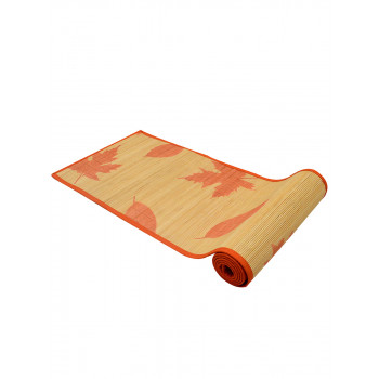 Bamboo Table Runner Orange Maple Leaf Digital Print (30 x 135 cms) 