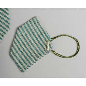 The Handloom Mask - Green Stripe 