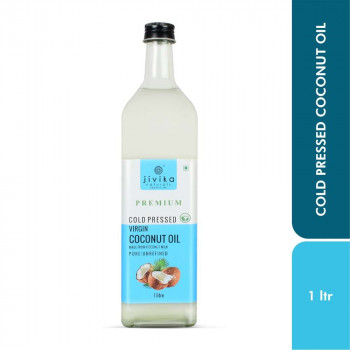 Jivika Cold Pressed Virgin Coconut Oil 1ltr Glass Bottle