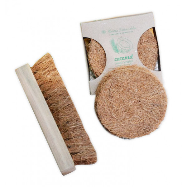 Coconut fiber dish brush - Moolea