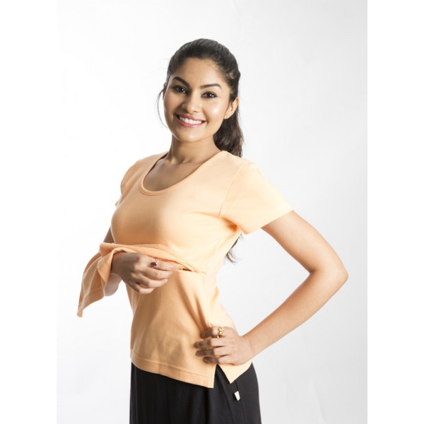 Nursing top with concealed zippers on sale