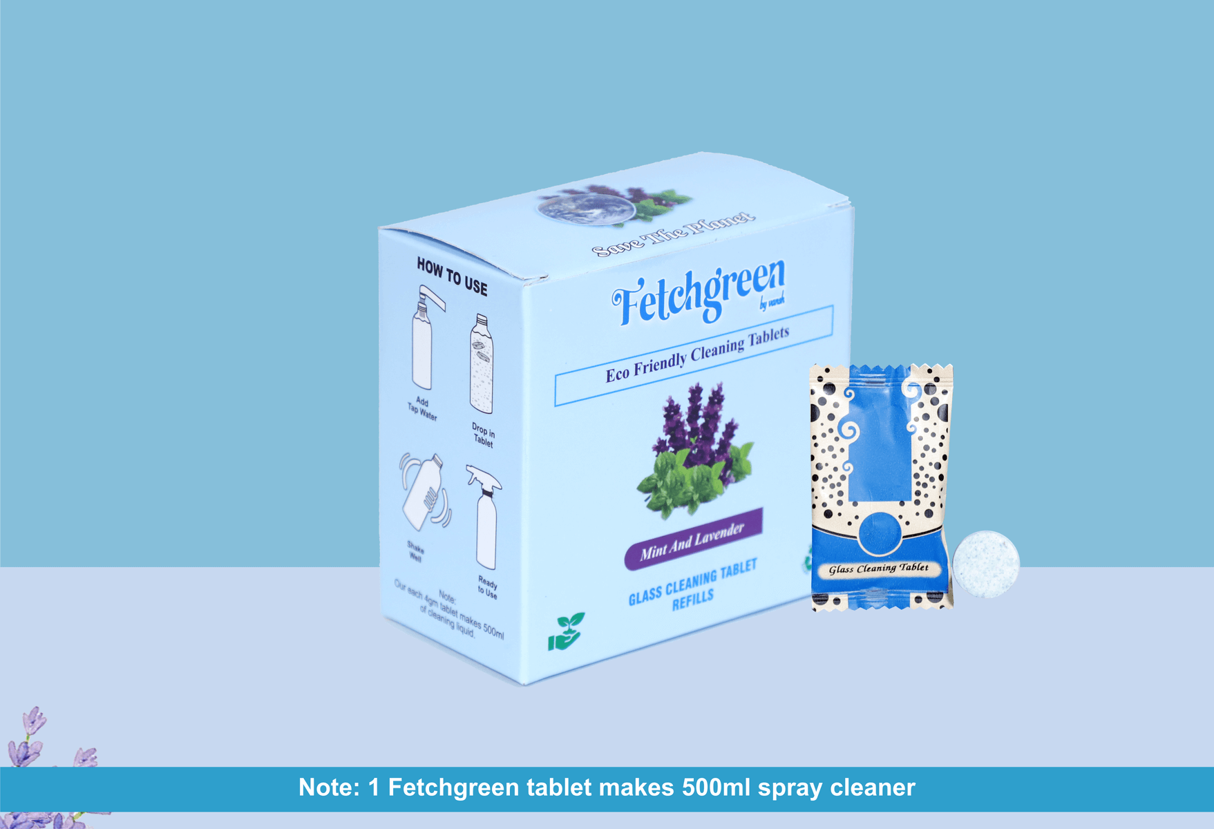  FETCHGREEN BATHROOM CLEANER REFILLS 10 TABLETS