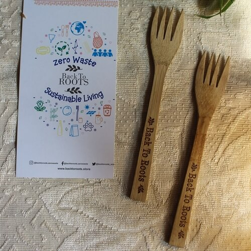Bamboo Fork | Eco Friendly, Natural & Handmade | Set of 2