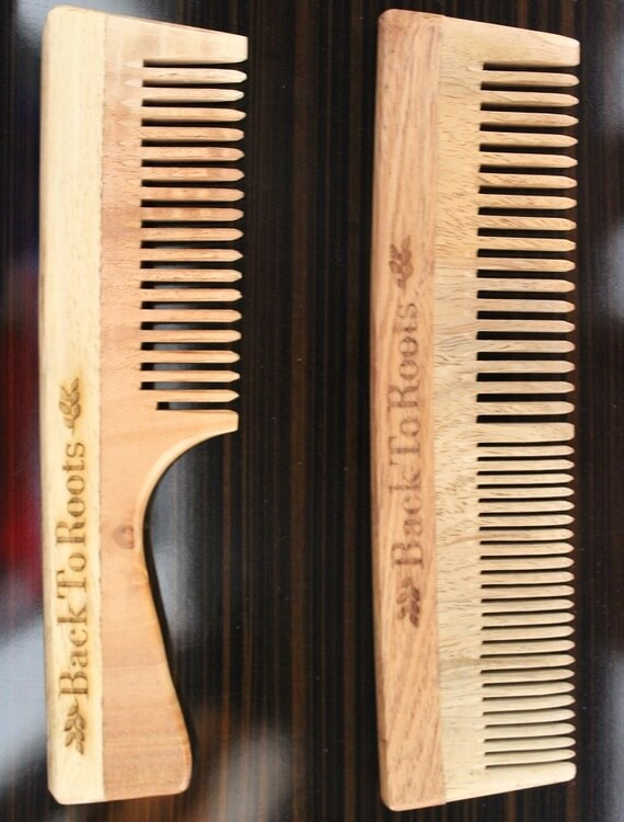 Neem Comb | Comb with Handle and Dual Toothed Comb | Full Size