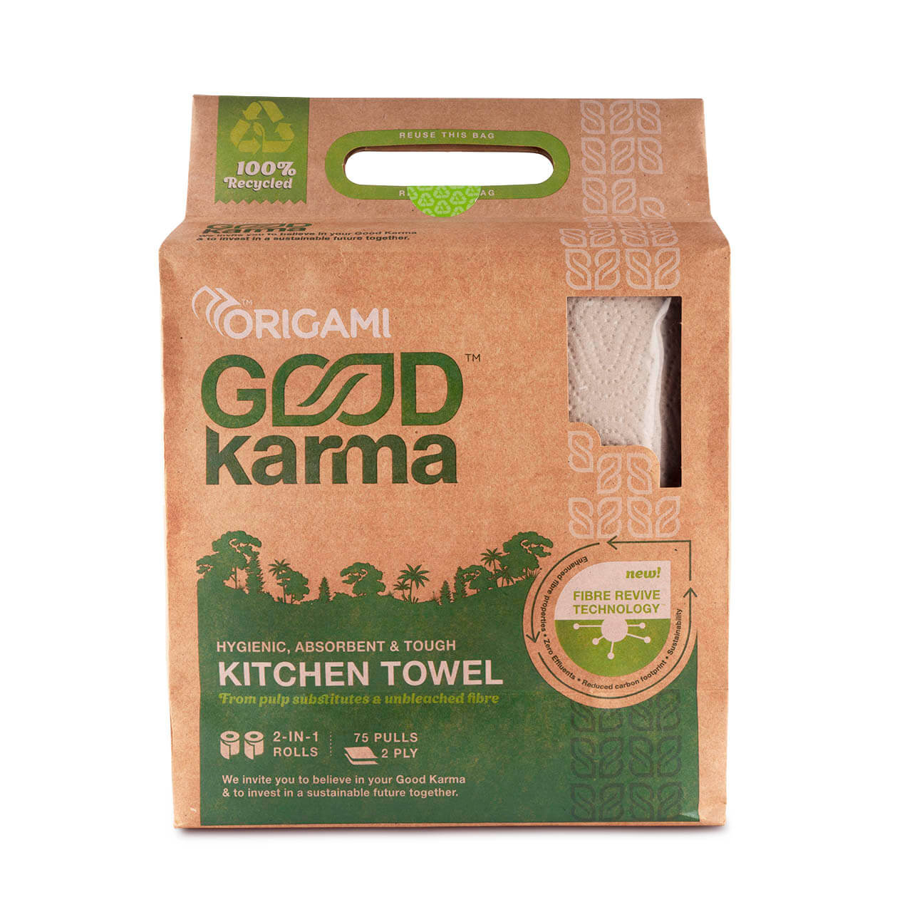 Origami Good Karma Kitchen Paper  Roll/Towel - Pack of 2
