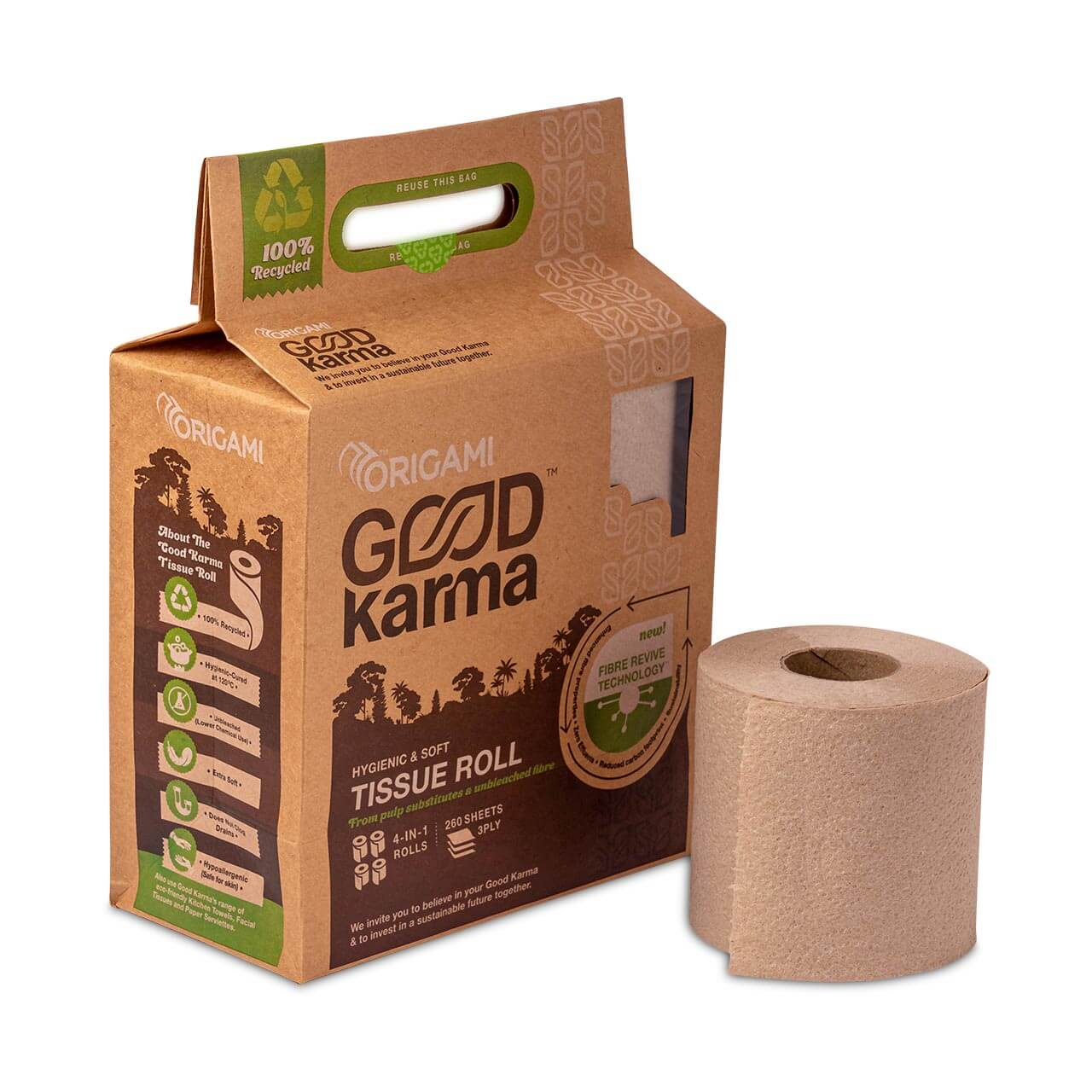 Origami Good Karma Toilet Roll - Pack of 4