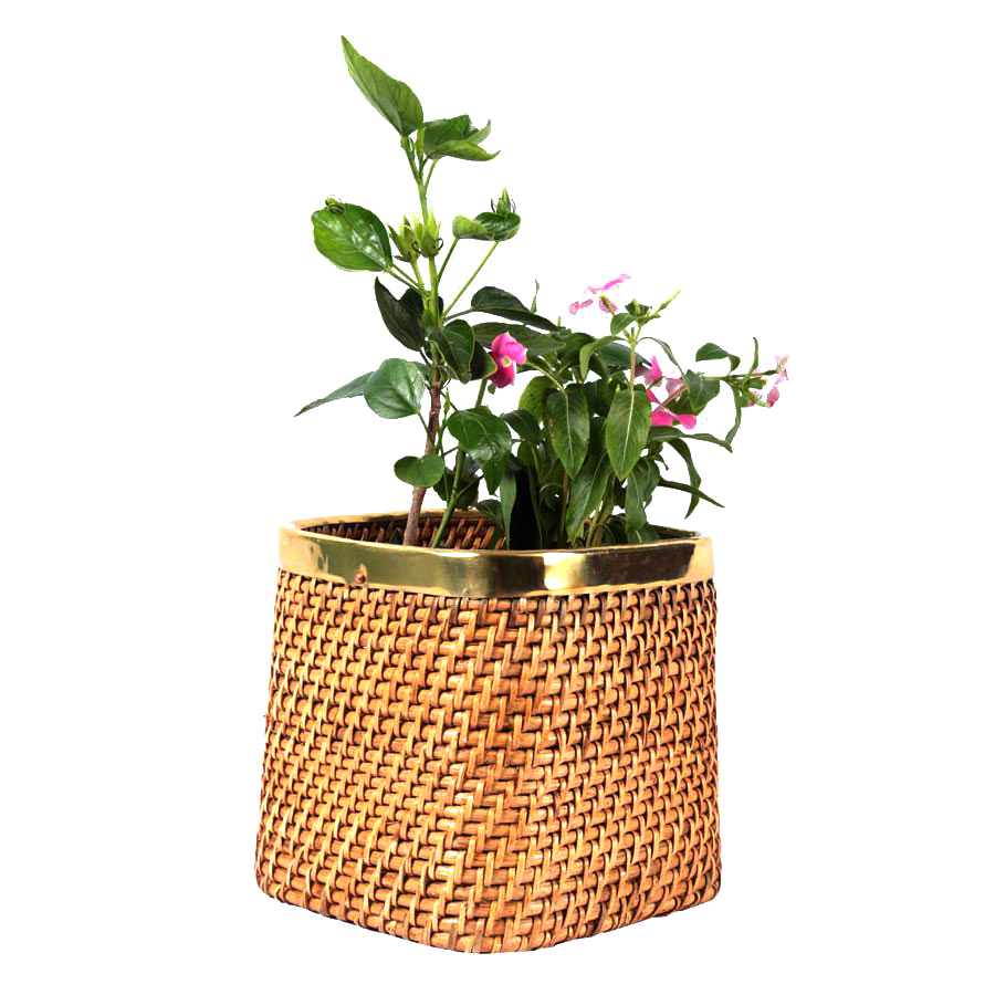 Nature Friendly Cane Planter cum Multipurpose Bin (Square 10